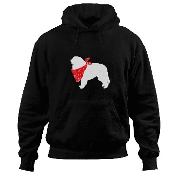 Discover Great Pyrenees Dog Wearing Red Bandana Hoodies