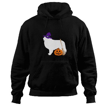 Discover Great Pyrenees Halloween Dog Wearing Witch Hat Hoodies