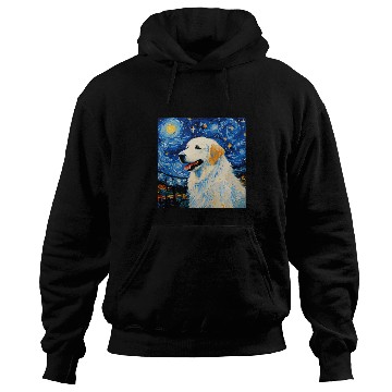 Discover Great Pyrenees Starry Night For Dog Mom Dog Dad Hoodies