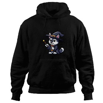 Discover Husky Wizard Funny Dog Magic Hoodies