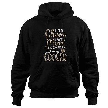 Discover Funny Softball Cheer Mom Leopard Pattern Moms Cheerleader 6 Hoodies