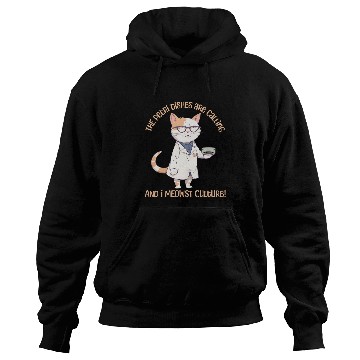 Discover Funny Microbiology Cat Lab Science Microbiologist Laboratory Hoodies