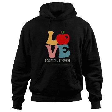 Discover Educational Interpreter Love Apple Groovy Back To School Hoodies