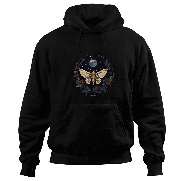 Discover Moth Full Moon Witch Art Hoodies