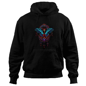 Discover Magic Butterfly over Mandala Hoodies