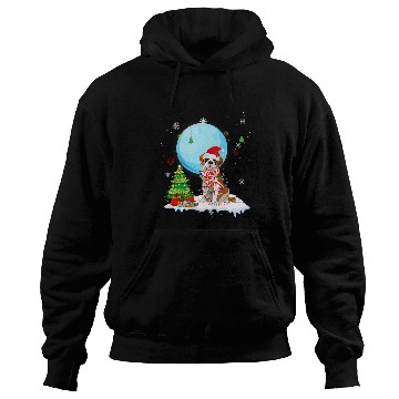 Discover Cute Saint Bernard Christmas Dog Lights Lover Tee Hoodies
