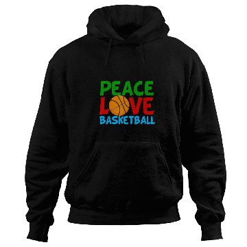 Discover Peace Love Basketball Hoodies
