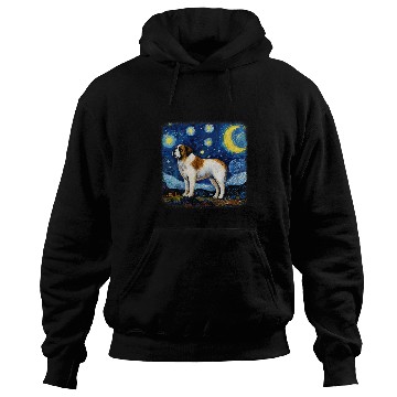 Discover Dog in starry night van gogh Saint Bernard Hoodies