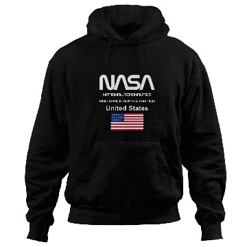 Discover Lacrosse Gift NASA US Flag Worm Logo Hoodies