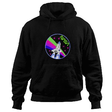 Discover Lacrosse Gift NASA Space Shuttle Worm Logo Rainbow Hoodies