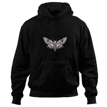 Discover Trans Pride Flag Transgender Hawk Moth LGBT  Emo Goth Hoodies