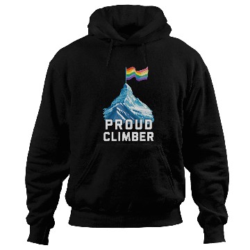 Discover Proud Climber Rainbow Flag Love Queer Pride Month Climbing Hoodies