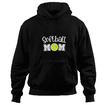 Discover Softball Mom w Yellow Softball White Design Hoodies