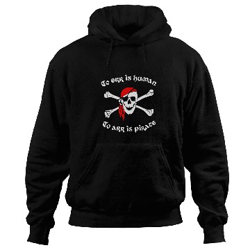 Discover To err is human 2to arr is pirate skull 2bones red cap Hoodies