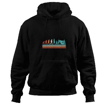 Discover Retro Camping Evolution Nature Camper Hiking Outdoor Hoodies