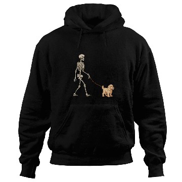Discover Funny Cocker Spaniel Skeletons Dog Walking Halloween Hoodies