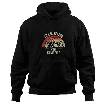Discover Retro Life Is Better At The Campfire Funny Camper Camping Hoodies