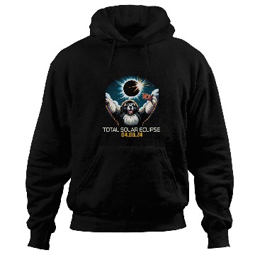 Discover Newfoundland Dog Selfie Solar Eclipse Hoodies