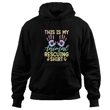 Discover Pastel Rainbow Animal Rescue Graphic Art Design Hoodies