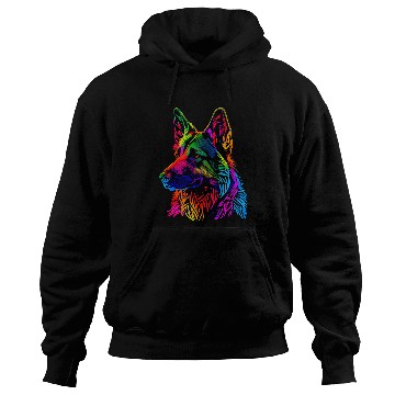 Discover Rainbow German Shepherd Designer Hoodies