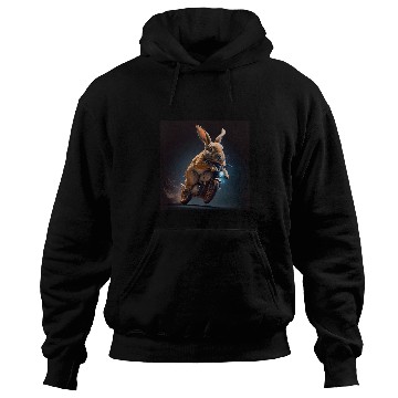 Discover Rabbit Riding Motorcycle Easter Bunny Easter Funny Biker Bike Hoodies