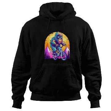 Discover Sasquatch Mountain Biker MTB Biking 1 Hoodies