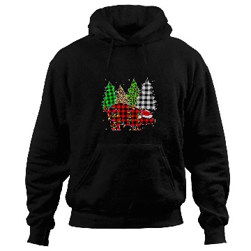 Discover xmass Pig Animals Christmas buffalo plaids Leopard Hoodies