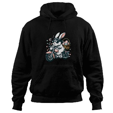 Discover Motorcycle Bunny Easter Biker Eggs Hoodies