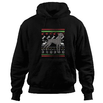 Discover Weimaraner Dog Santa Claus Ugly Christmas Pattern 1 Hoodies