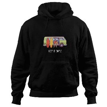 Discover Keep It Simple I Camping Van Campsite Motif Hoodies