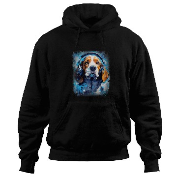 Discover Rave EDM Beagle Dog Headphone Hoodies