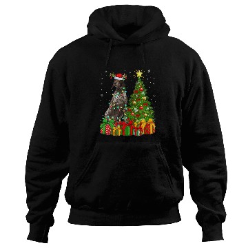Discover Lighting xmass Tree German Shorthaired Pointer Dog Christmas Hoodies
