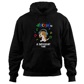 Discover Rockin to a Different Tune Autism Warrior 23 Hoodies