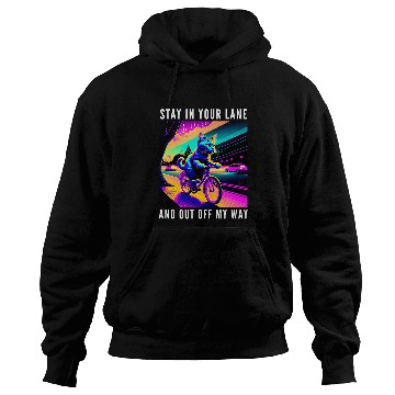 Discover Stay In Your Lane Cat Biking Bicycle Hoodies