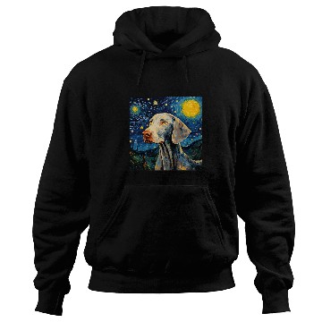 Discover Weimaraner Starry Night For Dog Mom Dog Dad Hoodies