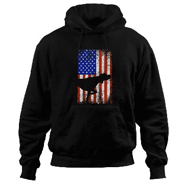 Discover German Shorthaired Pointer Bird Hunting Dog America USA Flag Hoodies