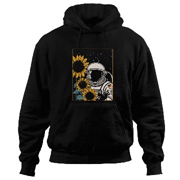 Discover Space Explorer Sunflowers Astronaut Hoodies