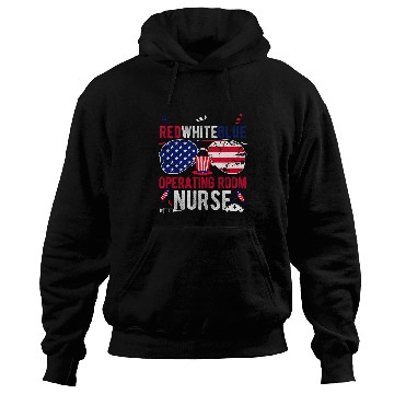 Discover RED WHITE BLUE OPERATING ROOM nurses Patriotic nurses Top Fan Hoodies