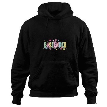 Discover Retro Groovy Bartender Bunny Ear Funny Easter Gifts Hoodies