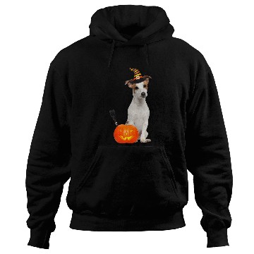 Discover Jack Russel Witch Hat Halloween Dog Costume Hoodies