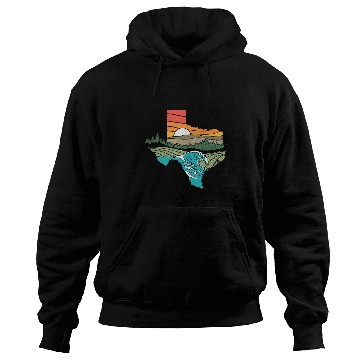 Discover Texas Outdoors vintages Nature Illustration Graphic Hoodies