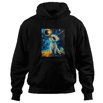 Discover Total Solar Eclipse Maltese Dog Hoodies