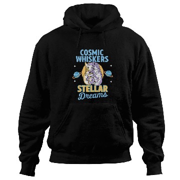 Discover Space Astronaut Cat Lover Pet Owner Cosmic Spaceman Planet 21 Hoodies