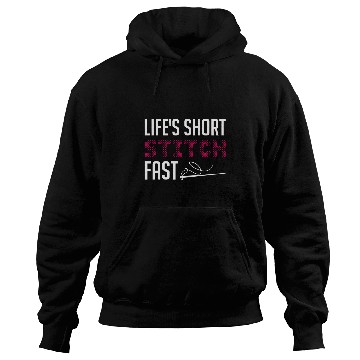 Discover Lifes Short Stitch Fast Cross Stitch Needlepoint Art Hoodies