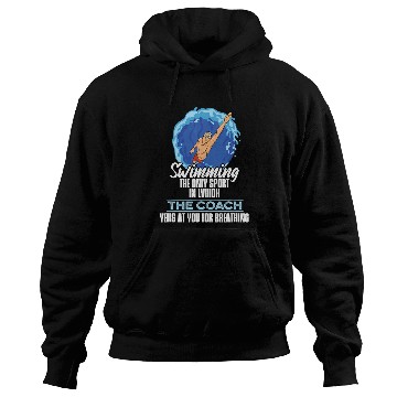 Discover Swim Coaching Design for a Swim Coach Hoodies