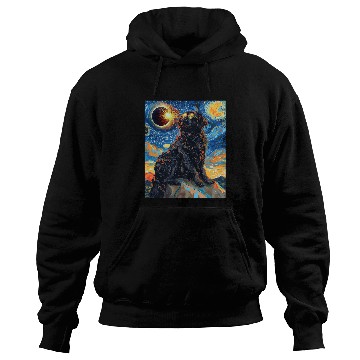 Discover Total Solar Eclipse Landseer Newfoundland Dog 1 Hoodies