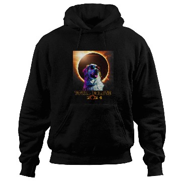 Discover Total Eclipse 4 08 24 Great Pyrenees Dog With Glasses Hoodies