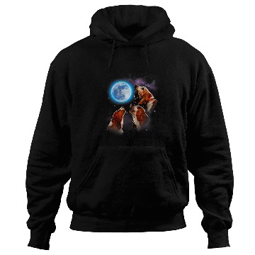 Discover three basset hound howling at moon dog lovers costume Hoodies