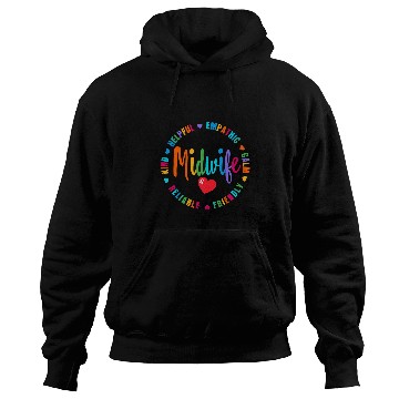 Discover Retro Doula Birthing Support Women Baby Catcher Midwife Hoodies