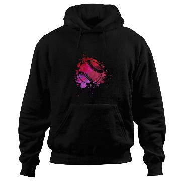 Discover Softball Baseball Paint Splatter uniques Colorful for Teens Hoodies